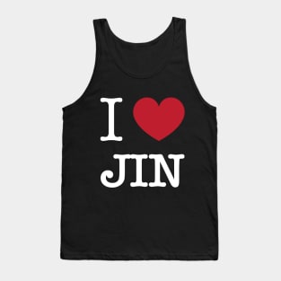 I love BTS jin kim seokjin typography Morcaworks Tank Top